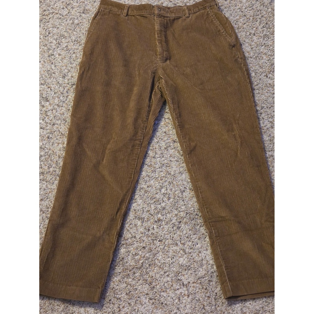 Jos. A. Bank Corduroy Pants Men's Size 38x32 Brown Back Button Pockets